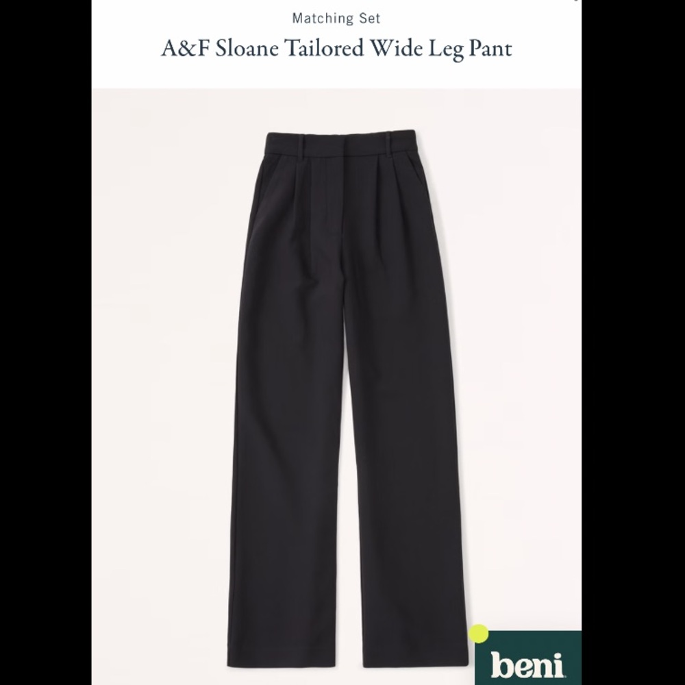 Abercrombie and Fitch Sloane Tailored Pant Black 27
